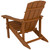 35" Russet Brown Teak Cottage Vertical Adirondack Patio Lounger Chair - IMAGE 3