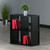 2x2 Cube Wood Storage Shelf with Wainscoting - 27" - Black - IMAGE 1
