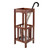 26.75" Walnut Unique Rex Square Wooden Umbrella Stand with Metal Tray - IMAGE 4
