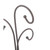 16" Brown Four Arm Modern Wrought Iron Mug Display Tree - IMAGE 2