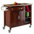 Wooden Top Rolling Kitchen Cart with Storage - 42.75" - Walnut Finish - IMAGE 2