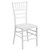 36.5" White Rectangular Outdoor Furniture Patio Stacking Chiavari Chair - IMAGE 1