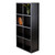 4x2 Cube Wood Storage Shelf with Wainscoting - 53" - Black