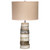 Stacked Horn Table Lamp with Drum Shade - 27" - Beige - IMAGE 2