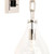 17.50" Clear Glass and Nickel Tear Drop Hanging Wall Sconce - IMAGE 4