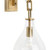 17.50" Clear Glass and Antique Brass Tear Drop Hanging Wall Sconce - IMAGE 3