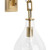 17.50" Clear Glass and Antique Brass Tear Drop Hanging Wall Sconce - IMAGE 4