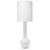 32.50” White Glass Studio Table Lamp with Tall Thin Drum Shade - IMAGE 1