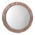 36” Brown and Clear Round Reclaimed Wall Mirror with Natural Wood Frame - IMAGE 1