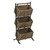 35.5" Brown and Black Three Tier Display Stand with Wooden Crates - IMAGE 1