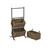 35.5" Brown and Black Three Tier Display Stand with Wooden Crates - IMAGE 4
