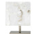Metallic Alabaster Horizon Table Lamp - 18" - White and Silver - IMAGE 3