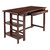 50” Velda Solid Composite Wood Walnut Finish Writing Desk with 2 Shelves - IMAGE 2