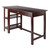 50” Velda Solid Composite Wood Walnut Finish Writing Desk with 2 Shelves - IMAGE 3