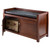 2-Compartment Storage Bench with Seat Cushion - 40" - Walnut Finish - IMAGE 5