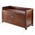 2-Compartment Storage Bench with Seat Cushion - 40" - Walnut Finish