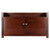 2-Compartment Storage Bench with Seat Cushion - 40" - Walnut Finish