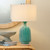 25.5" Frosted Table Lamp with Drum Shade - IMAGE 2