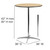 42" Black and Beige Contemporary Round Outdoor Patio Furniture Cocktail Table with Column - IMAGE 6