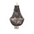 30" Black Mother of Pearl and Champagne Leaf Metal Capsize Chandelier - IMAGE 2