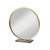 16.5" Gold and Clear Brushed Round Tabletop Vanity Mirror - IMAGE 1