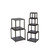 Set of 6 Black Distressed Open Stacking Cubes 19.75" - IMAGE 3