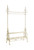 71.5" Cream White Garment and Coat Rack with Two Shelves - IMAGE 1