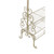 71.5" Cream White Garment and Coat Rack with Two Shelves - IMAGE 5