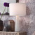 28.25" White Alabaster Table Lamp with Classic Drum Shade in White Linen - IMAGE 3