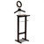 Coat Stand with Tray and a Round Mirror - 55.25" - Brown - IMAGE 2