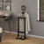 Coat Stand with Tray and a Round Mirror - 55.25" - Brown - IMAGE 1