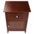 25" Walnut Wood Accent Table with Pull-Out Drawer and Door Cabinet - IMAGE 3