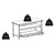 TV Stand with Open Shelf and Cabinet - 36" - Brown - IMAGE 4