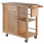 35.5” Natural Brown Rolling Douglas Kitchen Cart