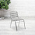 30" Silver Contemporary Patio Furniture Stack Chair with Triple Back - IMAGE 5