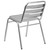 30" Silver Contemporary Patio Furniture Stack Chair with Triple Back - IMAGE 3