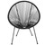 35.25" Black Oval Outdoor Furniture Patio Bungee Lounge Chair - IMAGE 4