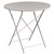 30'' Pale Gray Round Contemporary Outdoor Patio Folding Table - IMAGE 1