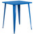 40.75" Blue Square Outdoor Furniture Patio Cafe Bar Height Table - IMAGE 1