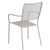 35" Silver Contemporary Square Back Outdoor Patio Arm Chair - IMAGE 3