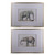 Set of 2 Black and White Artistic Style Elephant Printed Rectangular Wall Arts 31.5" - IMAGE 1