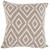 20" Brown and White Geometric Square Throw Pillow - IMAGE 1