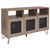 44" Brown Three Shelf Storage Console and Cabinet - IMAGE 2