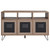 44" Brown Three Shelf Storage Console and Cabinet - IMAGE 1