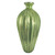 20" Short Necked Stout Triangular Pattern Green Vase - IMAGE 1