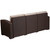 78.5" Chocolate Brown Outdoor Patio Furniture Sofa - Beige Cushion - IMAGE 3