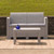 47" Slate Gray Outdoor Patio Furniture Loveseat - Gray Cushion - IMAGE 4