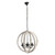 27.5" White and Black Cottage Style Distressed Finish Chandelier - IMAGE 1