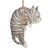 8" Hanging Tabby Cat on a Perch Outdoor Garden Statue - IMAGE 5
