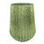 9" x 12" Papaya Green Metallic Finish Corrugated Glass Vase - IMAGE 1